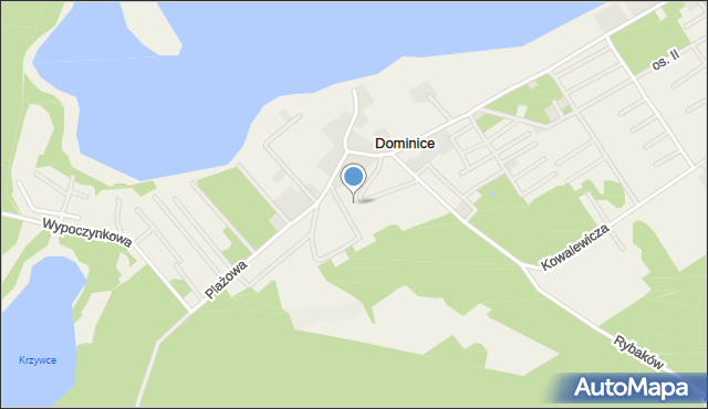 Dominice, Gryczana, mapa Dominice