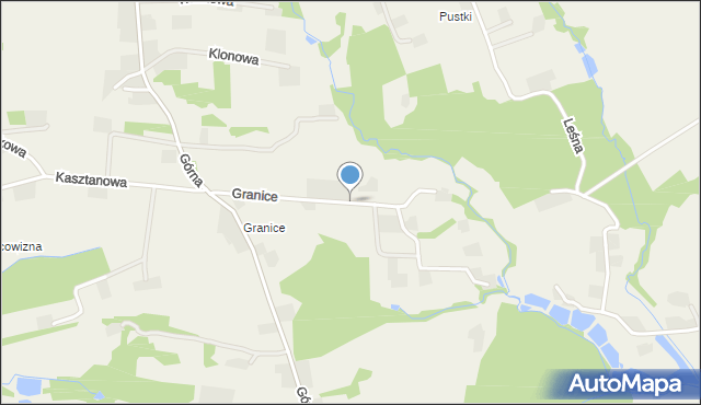 Frydrychowice, Granice, mapa Frydrychowice