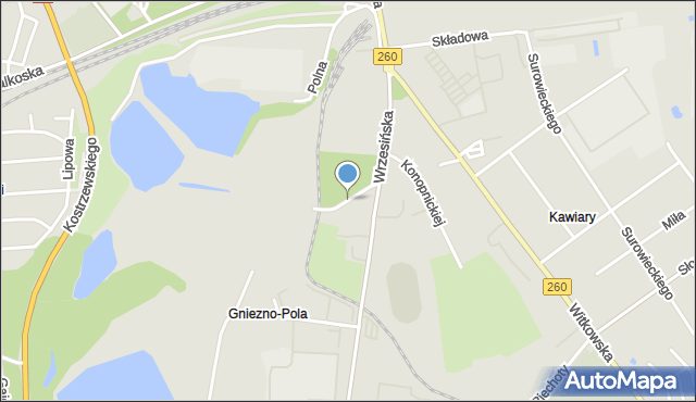 Gniezno, Grabskiego Edwarda, mapa Gniezna