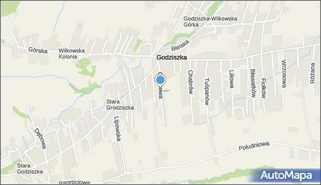 Godziszka gmina Buczkowice, Grzybowa, mapa Godziszka gmina Buczkowice