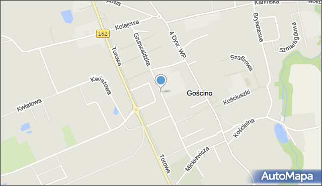 Gościno, Grunwaldzka, mapa Gościno