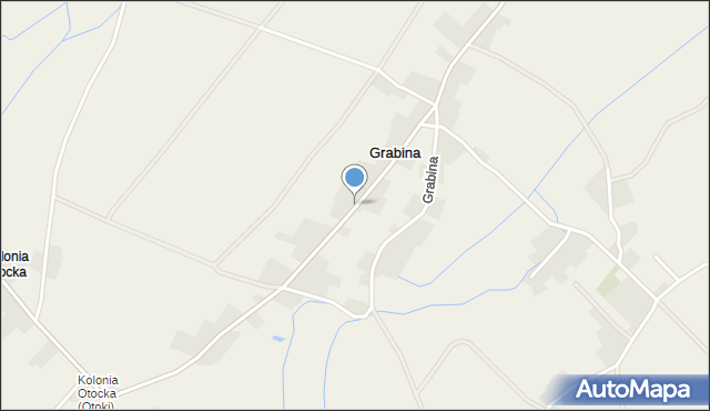 Grabina gmina Biała, Grabina, mapa Grabina gmina Biała