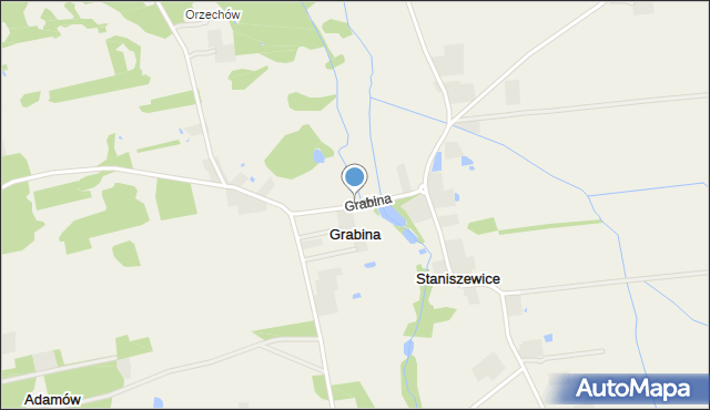 Grabina gmina Chynów, Grabina, mapa Grabina gmina Chynów