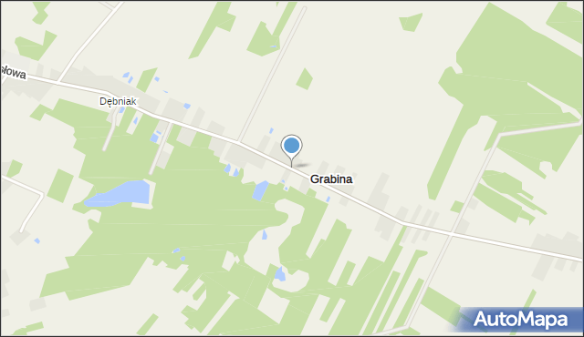 Grabina gmina Grabów nad Pilicą, Grabina, mapa Grabina gmina Grabów nad Pilicą