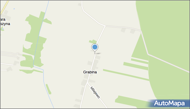 Grabina gmina Ostrowite, Grabina, mapa Grabina gmina Ostrowite