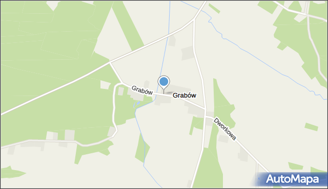 Grabów gmina Tłuszcz, Grabów, mapa Grabów gmina Tłuszcz