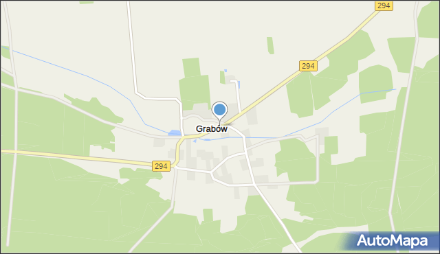 Grabów gmina Tuplice, Grabów, mapa Grabów gmina Tuplice