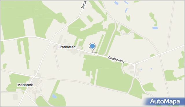 Grabowiec gmina Gorzkowice, Grabowiec, mapa Grabowiec gmina Gorzkowice