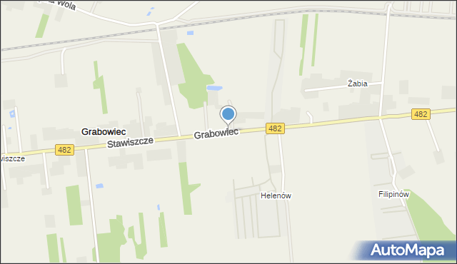 Grabowiec gmina Sieradz, Grabowiec, mapa Grabowiec gmina Sieradz