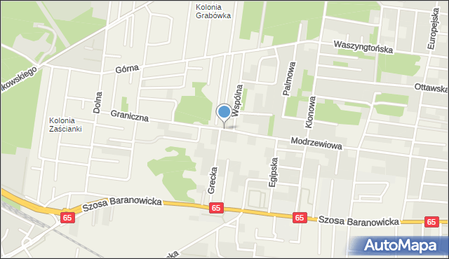 Grabówka powiat białostocki, Graniczna, mapa Grabówka powiat białostocki