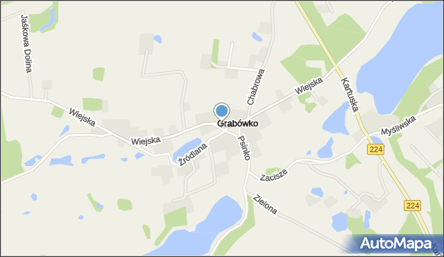 Grabówko gmina Nowa Karczma, Grabówko, mapa Grabówko gmina Nowa Karczma