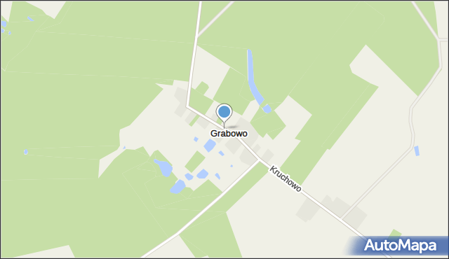 Grabowo gmina Trzemeszno, Grabowo, mapa Grabowo gmina Trzemeszno