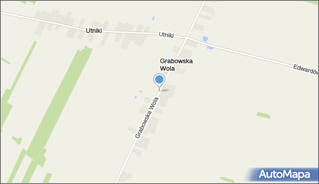 Grabowska Wola gmina Grabów nad Pilicą, Grabowska Wola, mapa Grabowska Wola gmina Grabów nad Pilicą