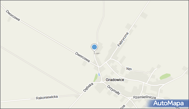 Gradowice, Grodziska, mapa Gradowice