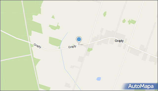 Grądy gmina Krasnosielc, Grądy, mapa Grądy gmina Krasnosielc