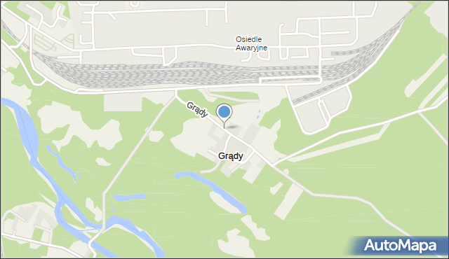 Grądy-Łazy, Grądy, mapa Grądy-Łazy