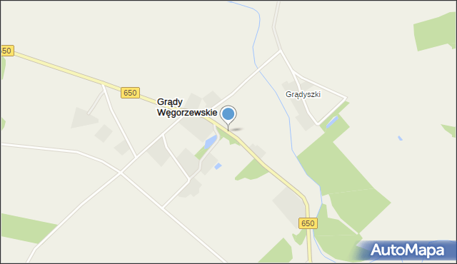 Grądy Węgorzewskie, Grądy Węgorzewskie, mapa Grądy Węgorzewskie