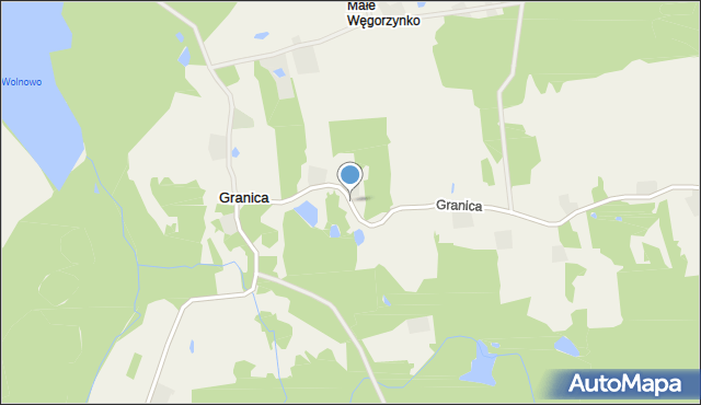 Granica gmina Ińsko, Granica, mapa Granica gmina Ińsko