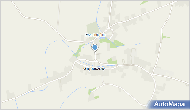 Gręboszów powiat dąbrowski, Gręboszów, mapa Gręboszów powiat dąbrowski