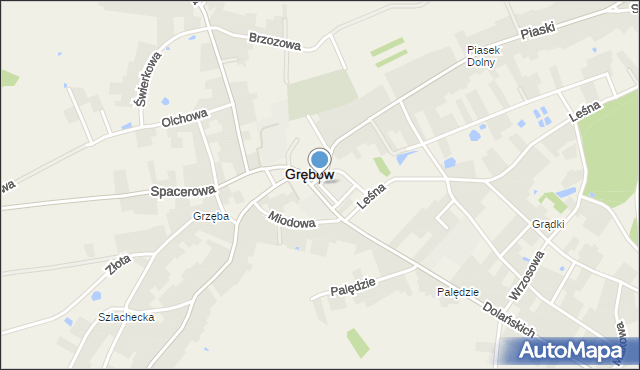 Grębów powiat tarnobrzeski, Grębów, mapa Grębów powiat tarnobrzeski