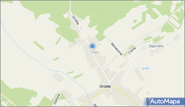 Groble gmina Jeżowe, Groble, mapa Groble gmina Jeżowe