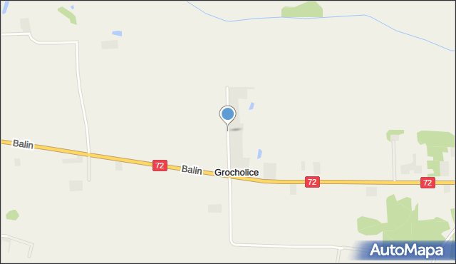 Grocholice gmina Poddębice, Grocholice, mapa Grocholice gmina Poddębice