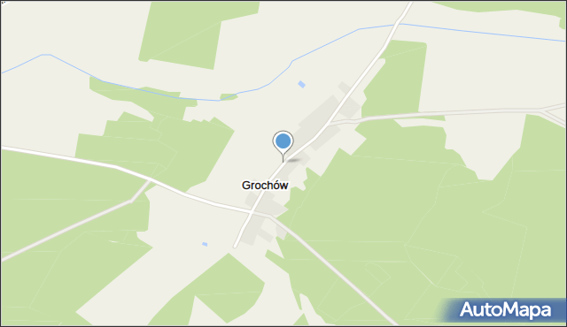 Grochów gmina Gubin, Grochów, mapa Grochów gmina Gubin