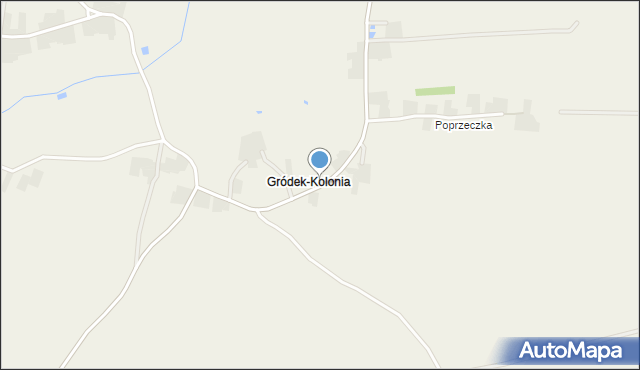 Gródek-Kolonia gmina Jarczów, Gródek-Kolonia, mapa Gródek-Kolonia gmina Jarczów