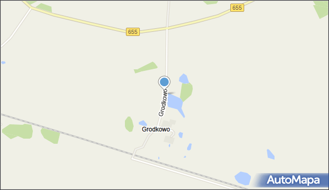 Grodkowo gmina Wydminy, Grodkowo, mapa Grodkowo gmina Wydminy