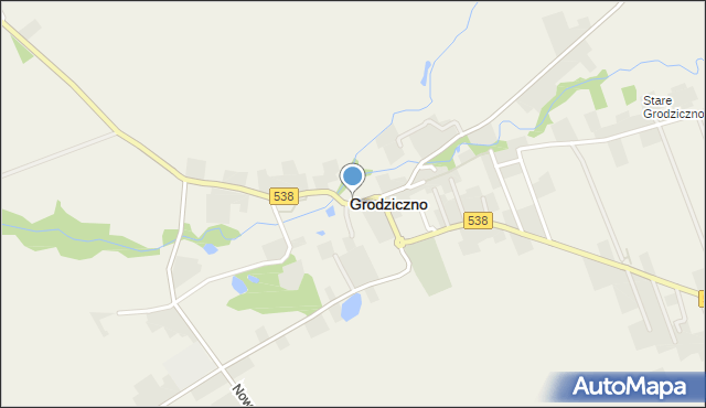 Grodziczno powiat nowomiejski, Grodziczno, mapa Grodziczno powiat nowomiejski