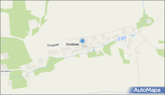 Grodziec gmina Zagrodno, Grodziec, mapa Grodziec gmina Zagrodno