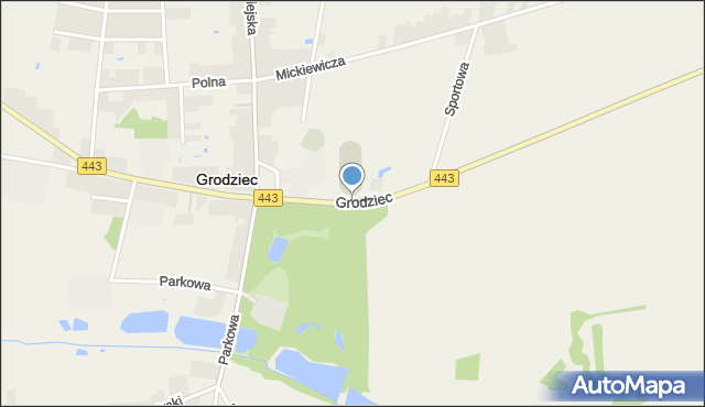 Grodziec powiat koniński, Grodziec, mapa Grodziec powiat koniński
