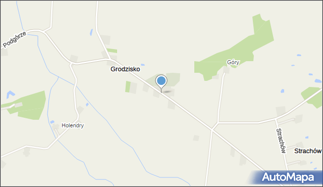 Grodzisko gmina Świnice Warckie, Grodzisko, mapa Grodzisko gmina Świnice Warckie