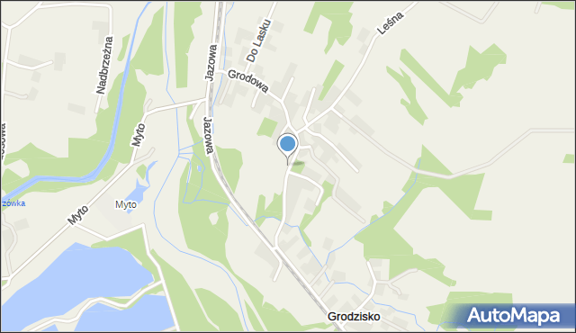Grodzisko gmina Zator, Grodowa, mapa Grodzisko gmina Zator