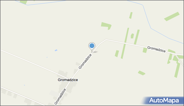 Gromadzice gmina Czarnożyły, Gromadzice, mapa Gromadzice gmina Czarnożyły