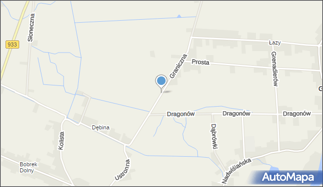 Gromiec, Graniczna, mapa Gromiec