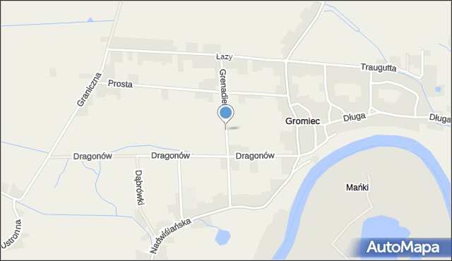 Gromiec, Grenadierów, mapa Gromiec