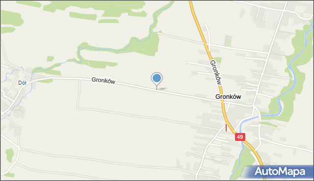 Gronków, Gronków, mapa Gronków