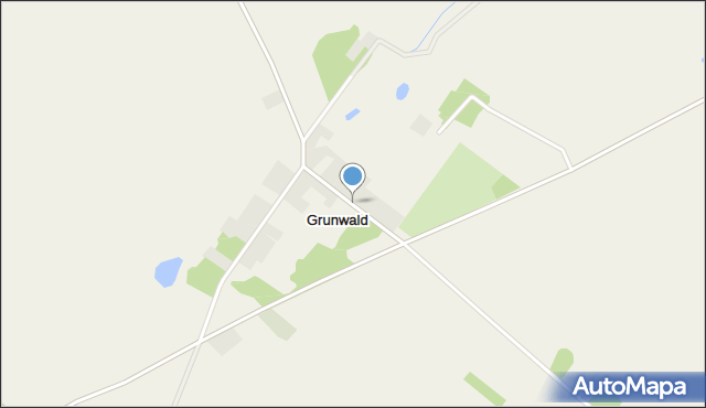Grunwald powiat ostródzki, Grunwald, mapa Grunwald powiat ostródzki
