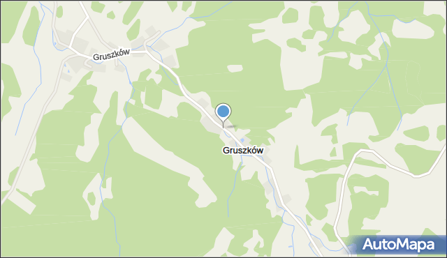 Gruszków gmina Mysłakowice, Gruszków, mapa Gruszków gmina Mysłakowice