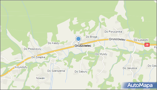 Gruszowiec, Gruszowiec, mapa Gruszowiec
