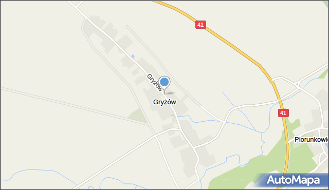 Gryżów, Gryżów, mapa Gryżów