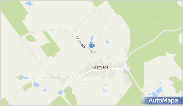 Grzmiąca gmina Bytów, Grzmiąca, mapa Grzmiąca gmina Bytów