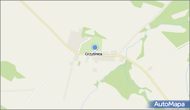 Grzybnica gmina Manowo, Grzybnica, mapa Grzybnica gmina Manowo