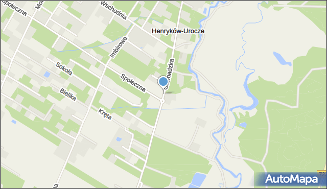 Henryków-Urocze, Gromadzka, mapa Henryków-Urocze