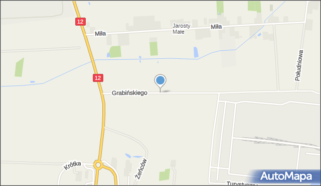 Jarosty, Grabińskiego Mariana, mapa Jarosty