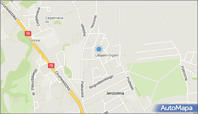 Jaworzno, Granitowa, mapa Jaworzno