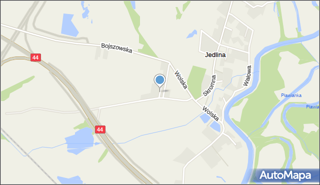 Jedlina gmina Bojszowy, Grycmana, ks., mapa Jedlina gmina Bojszowy