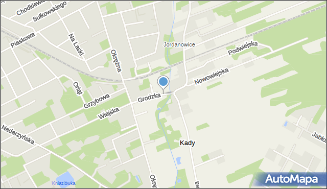 Kady, Grodzka, mapa Kady