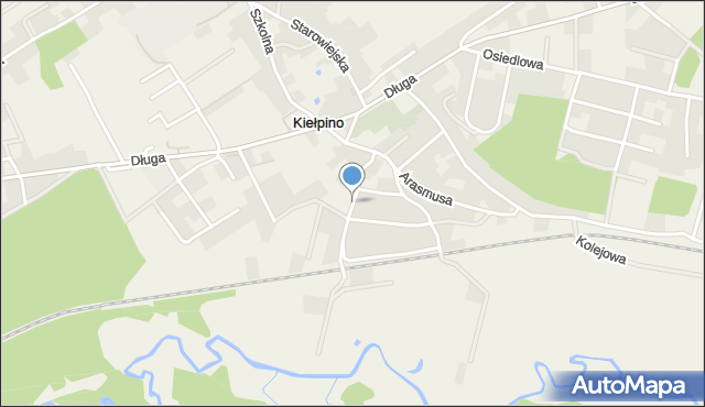 Kiełpino gmina Kartuzy, Grodziskowa, mapa Kiełpino gmina Kartuzy